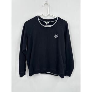 Women's Kenzo Paris Lucky Tiger Black Crew Neck Sweatshirt Size Large